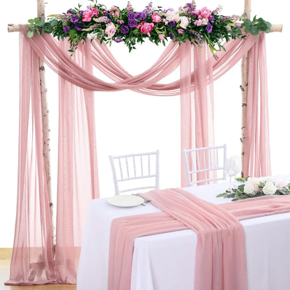 Voilage Arche Mariage Mousseline Fluide