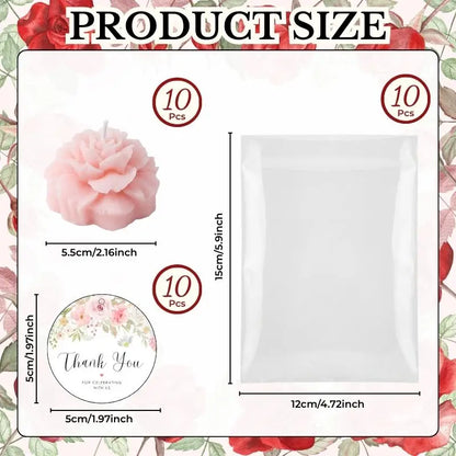 Bougies Pivoine Rose Cadeau Invités