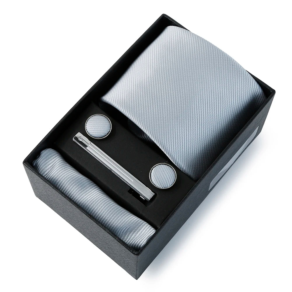 Coffret Cravate Mariage Unie avec Pince — vue 26
