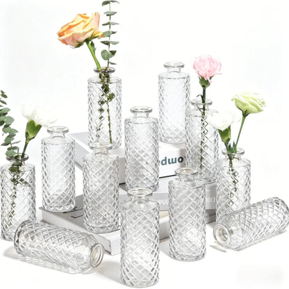 Vase Soliflore en Verre Ciselé
