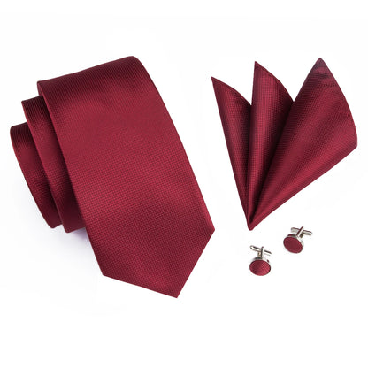 Cravate Mariage Bordeaux et Pochette