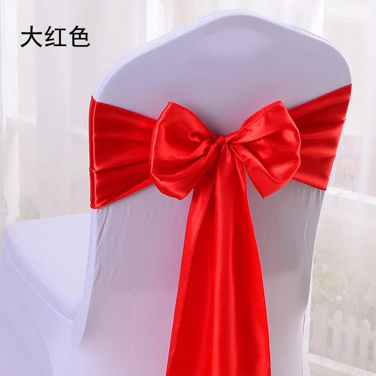 Nœud de Chaise Mariage Satin 275 cm Lot de 10