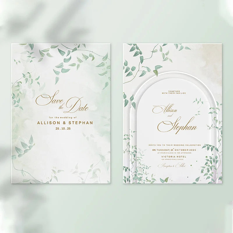 Faire-part Mariage Personnalisé Floral Bohème