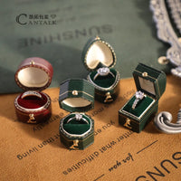Écrin bague fiançailles vintage simili cuir — vue 2