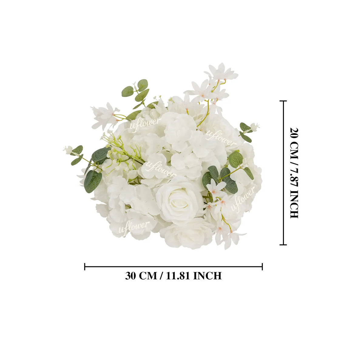 Demi-Boule de Roses Artificielles Mariage — vue 11