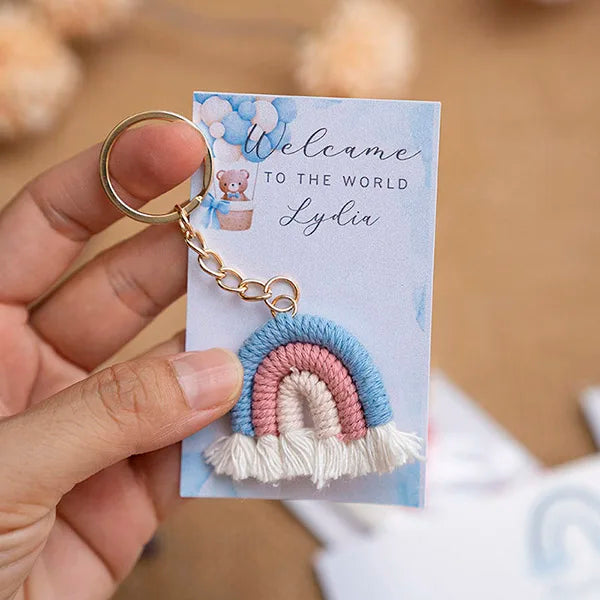 Cadeau invité mariage porte-clés macramé — vue 23