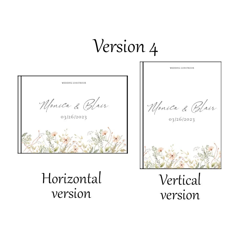 Livre d'Or Mariage Personnalisé Fleurs Aquarelle — vue 7