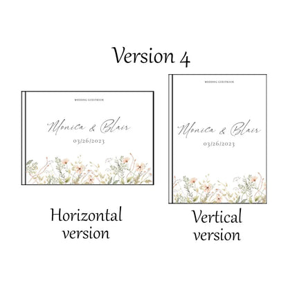 Livre d'Or Mariage Personnalisé Fleurs Aquarelle — vue 7