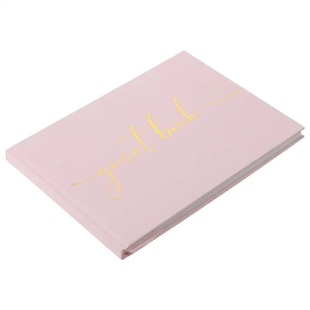 Livre d'Or Mariage Chic Blanc Rose Noir