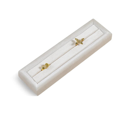 Présentoir Bagues Velours Chic — Velours blanc
