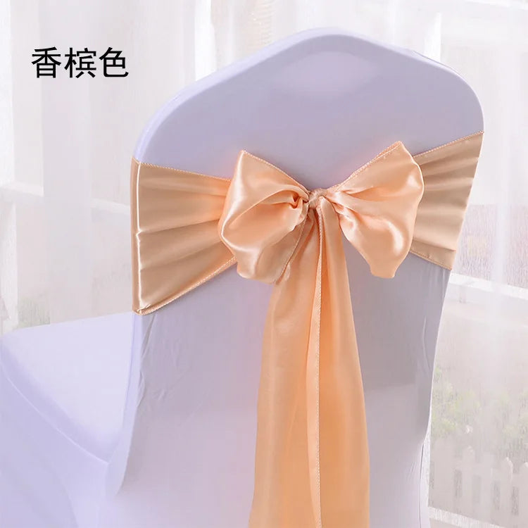 Nœud de Chaise Mariage Satin 275 cm Lot de 10