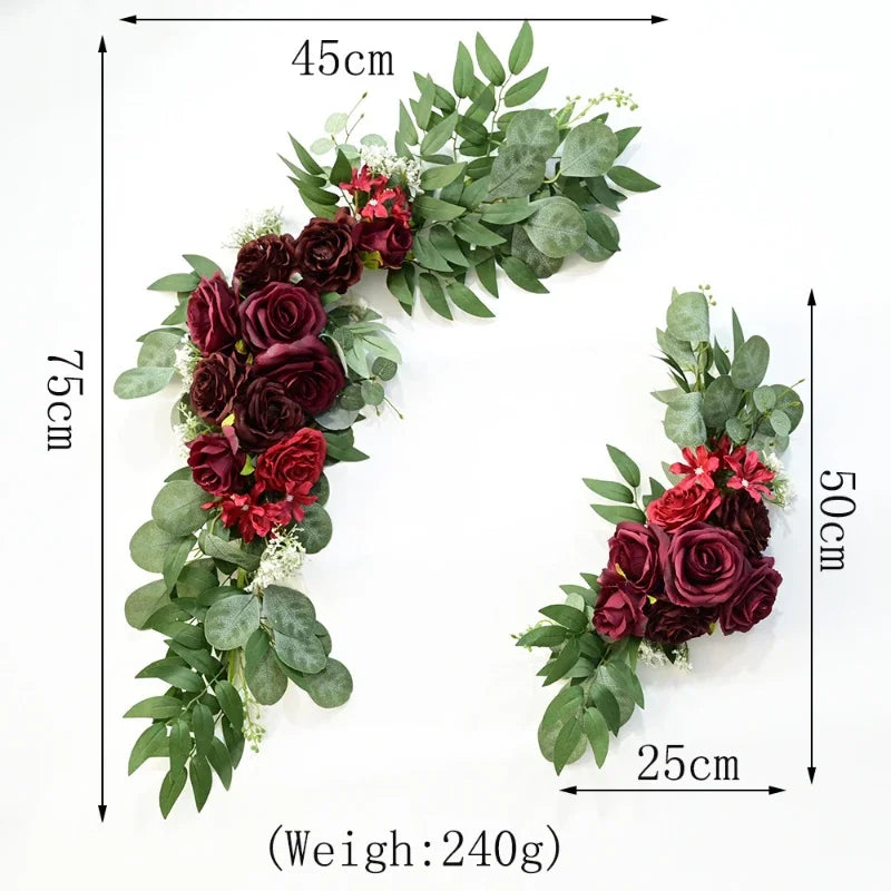Décor Floral Panneau Mariage Roses Artificielles