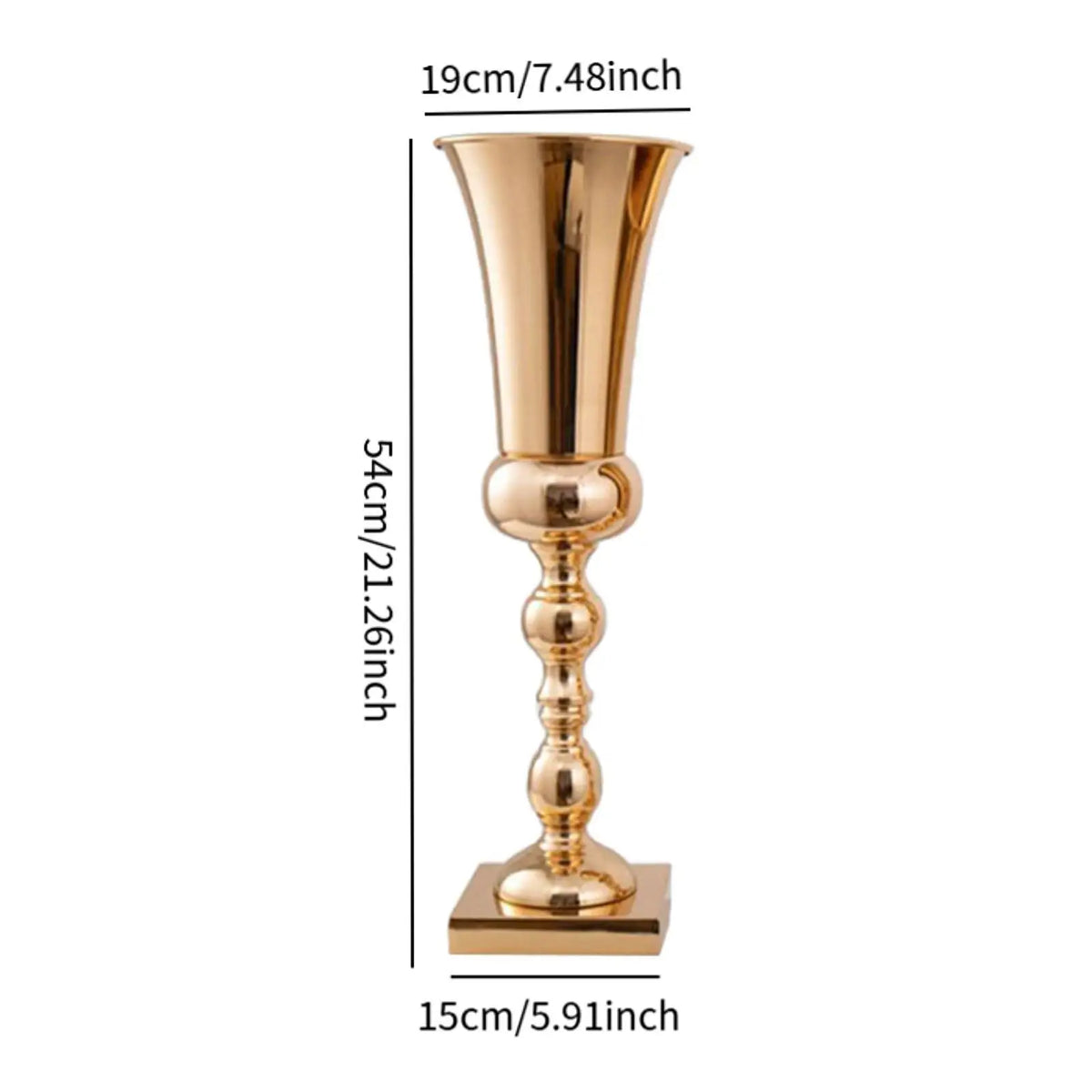 Vase centre de table mariage doré — vue 13