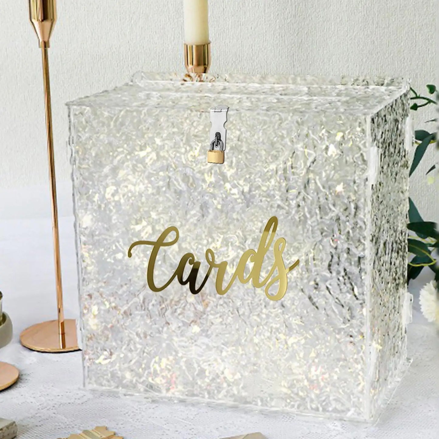 Urne mariage acrylique blanche ou irisée