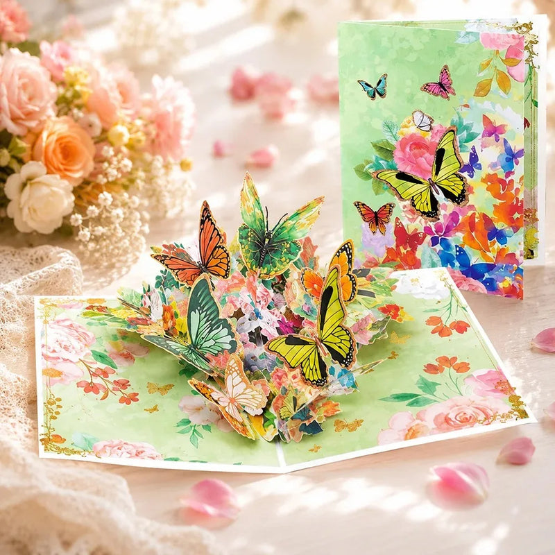 Carte Pop-Up 3D Fleurs et Mariage — vue 4