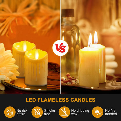 Bougies LED Sans Flamme Réalistes Mariage