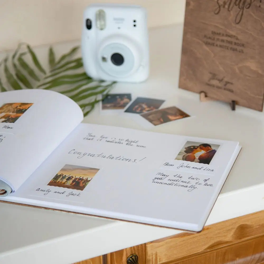 Livre d'or mariage bois personnalisé A4 ou A5