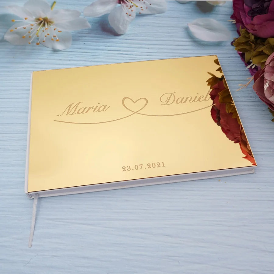 Livre d'or mariage personnalisé miroir acrylique — vue 8