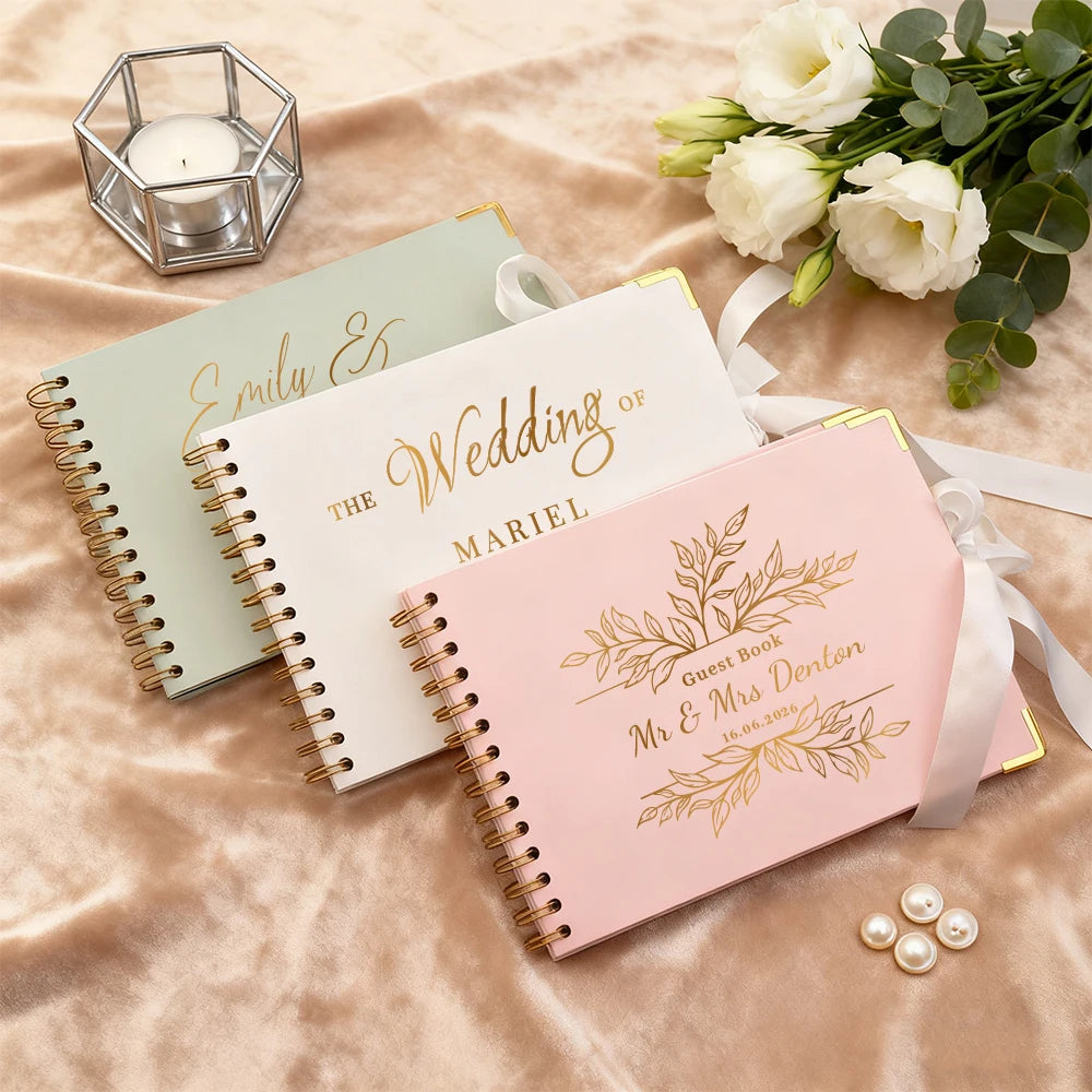 Livre d'Or Mariage Personnalisé Prénoms et Date