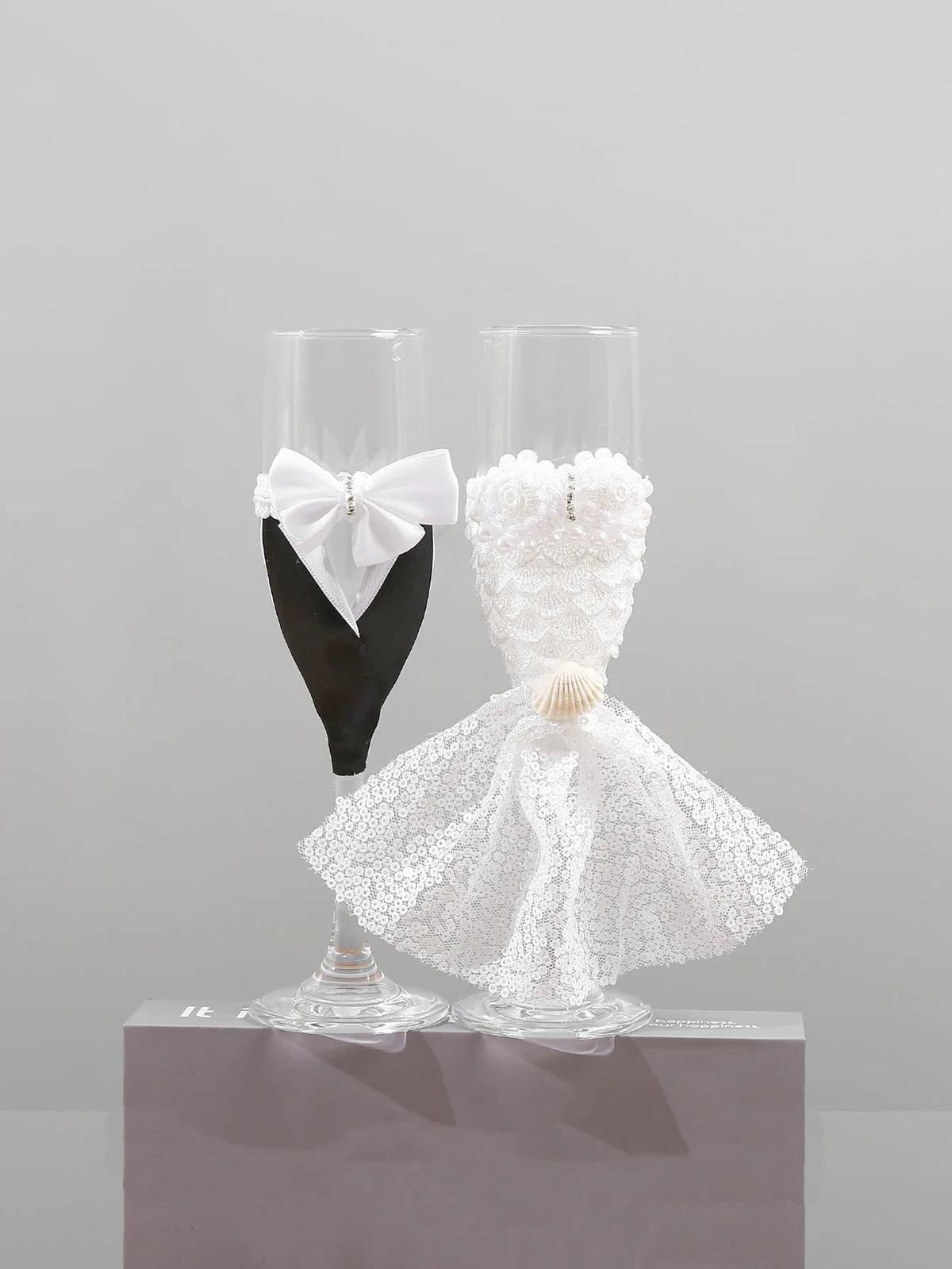 Flûtes Champagne Mariage Costume et Robe — vue 5
