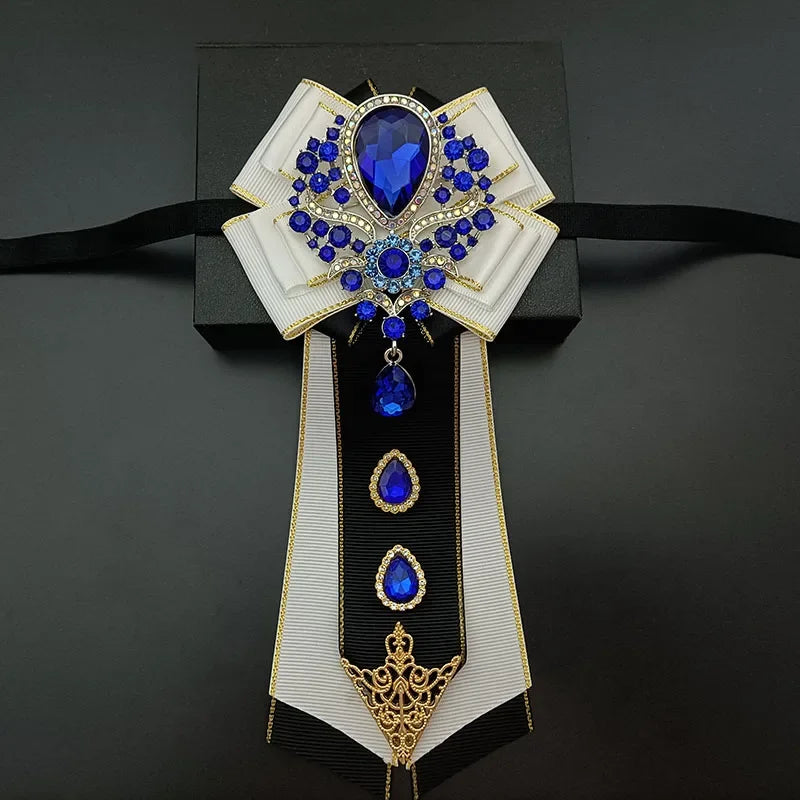 Nœud papillon mariage jabot bijou strass — vue 9