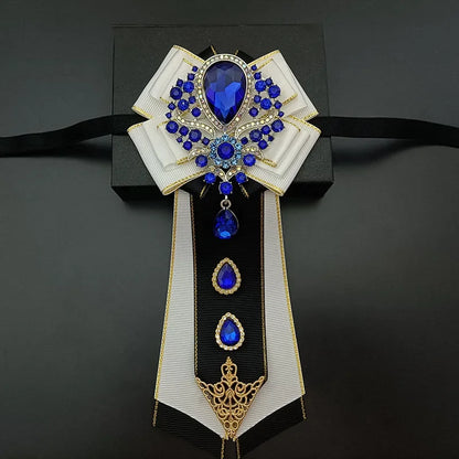 Nœud papillon mariage jabot bijou strass — vue 9