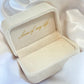 Boîte alliance velours monogramme beige