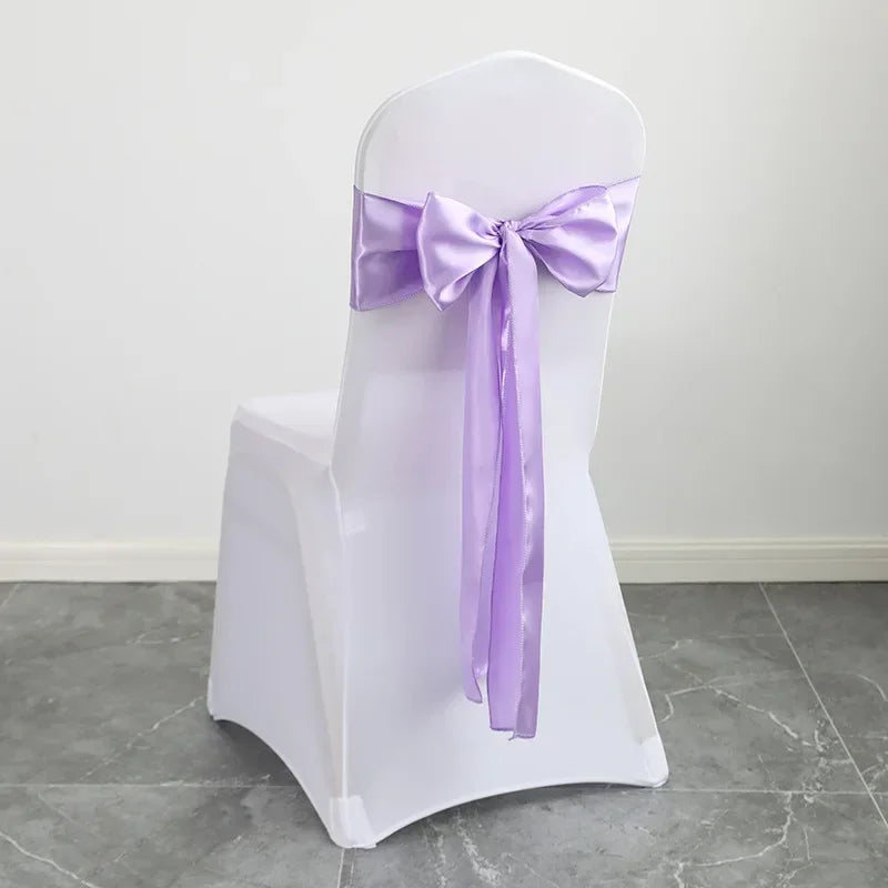 Nœud de Chaise Mariage Satin Lot 10 ou 50
