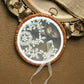 Porte alliance blanc perles et fleurs
