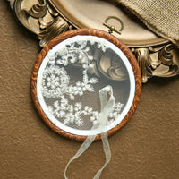 Porte alliance blanc perles et fleurs — vue 8