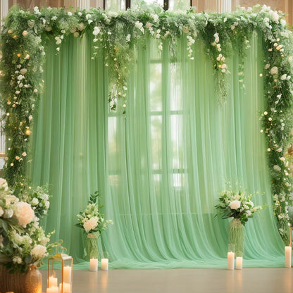 Voilage arche mariage mousseline passe-tringle