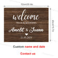 Panneau Bienvenue Mariage Personnalisé 52x40 cm