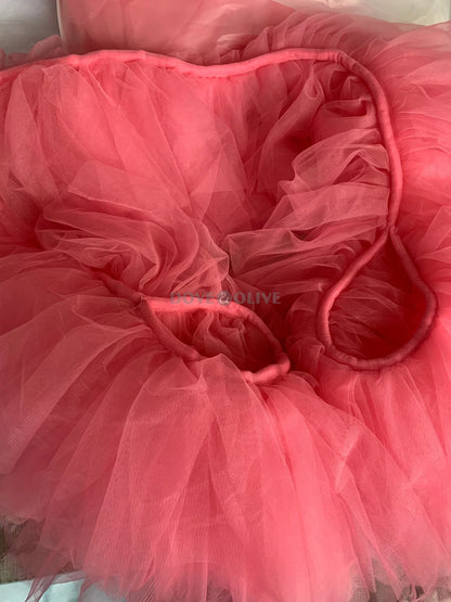 Étole Mariée Tulle Volants Superposés