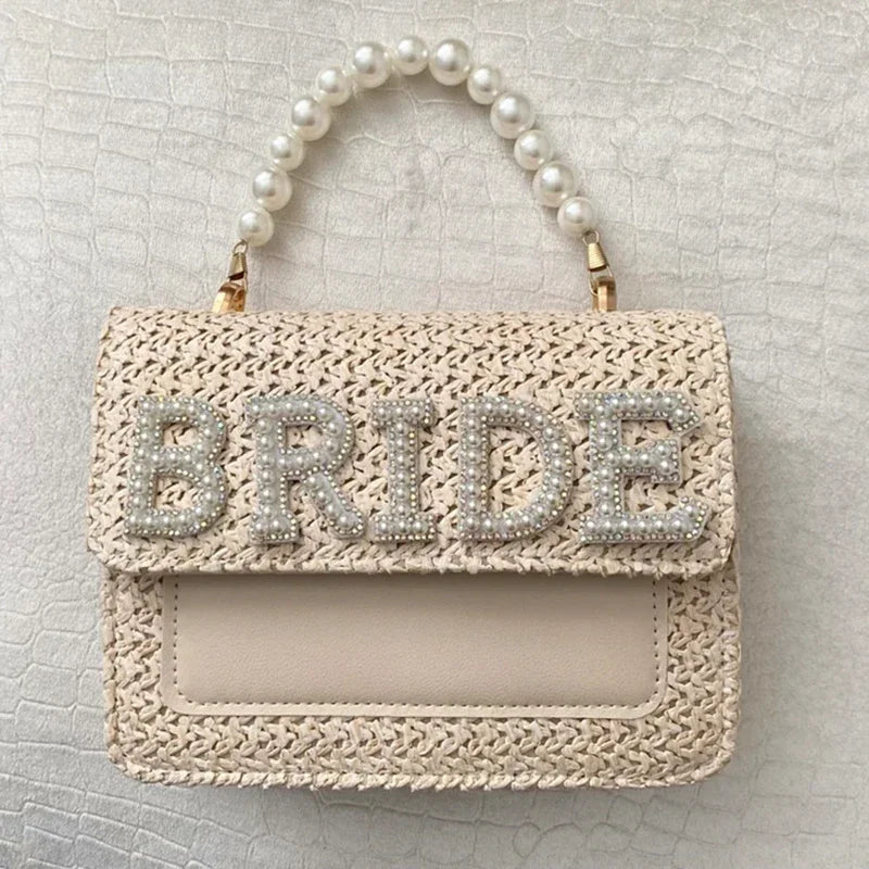 Sac Mariée Tressé à Perles