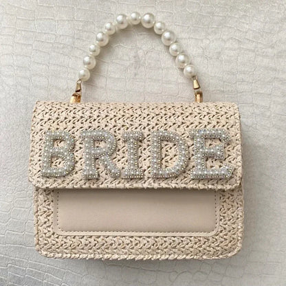 Sac Mariée Tressé à Perles