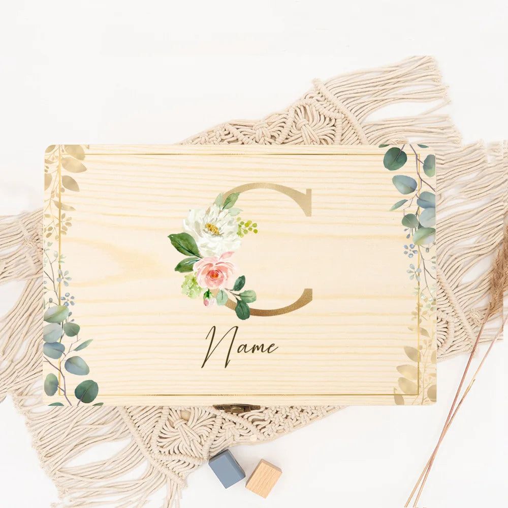 Boîte souvenir mariage initiale personnalisée