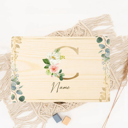 Boîte souvenir mariage initiale personnalisée