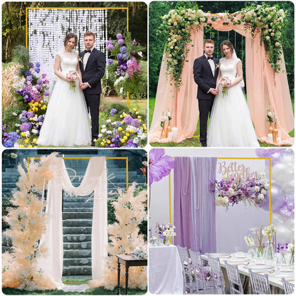 Arche Mariage Carrée Métal Doré — vue 4
