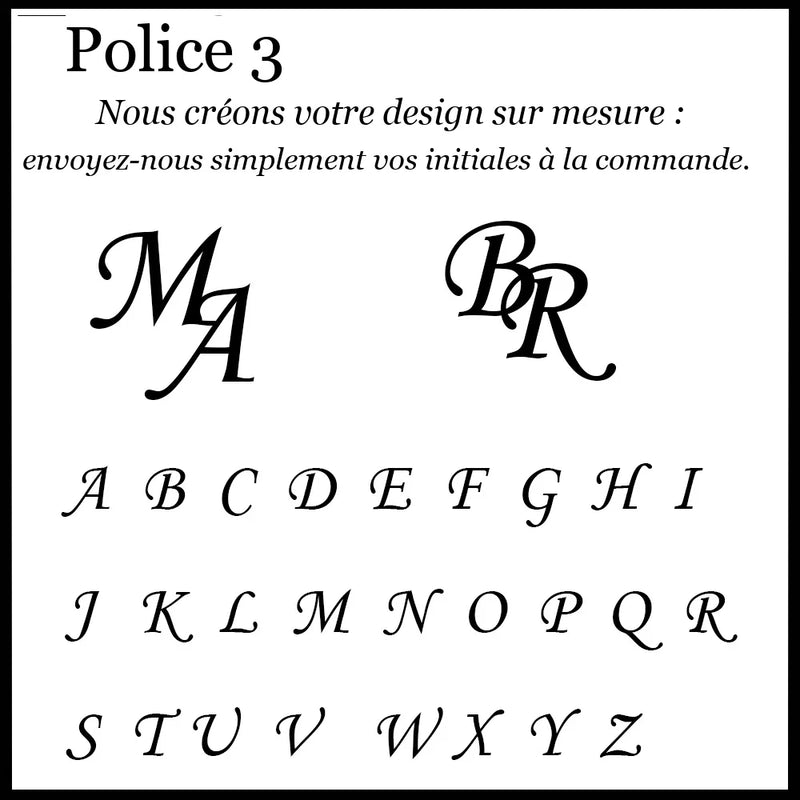 Boutons de Manchette Mariage Gravés Initiales — vue 8