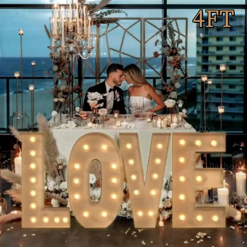 Lettres Lumineuses Géantes Mariage