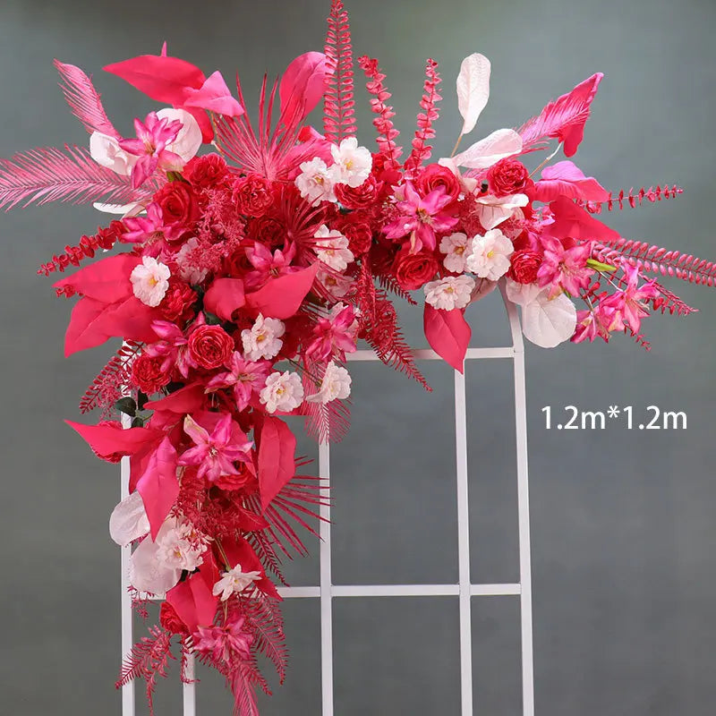 Fleurs Artificielles Arche Mariage Fuchsia — vue 10