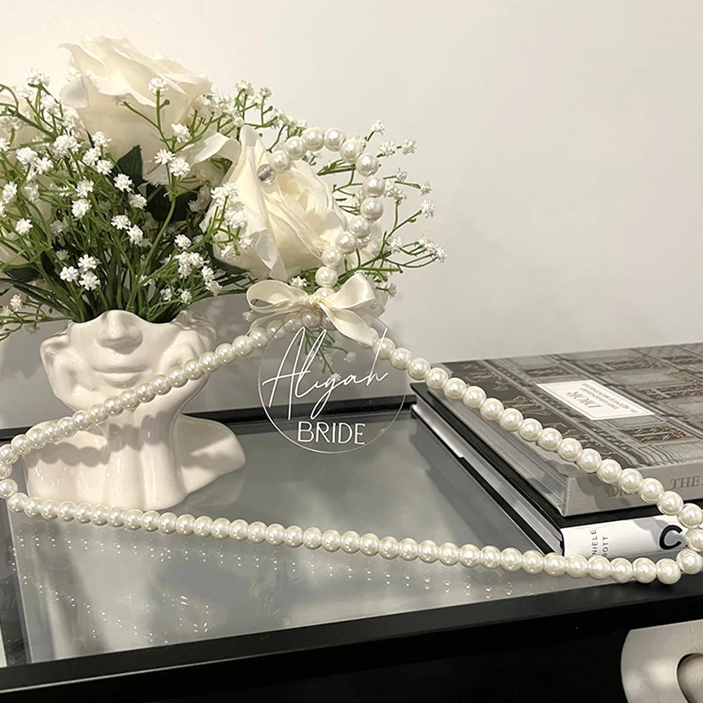 Cintre Mariée en Perles Personnalisé