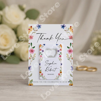 Cadeau invité mariage décapsuleur blanc