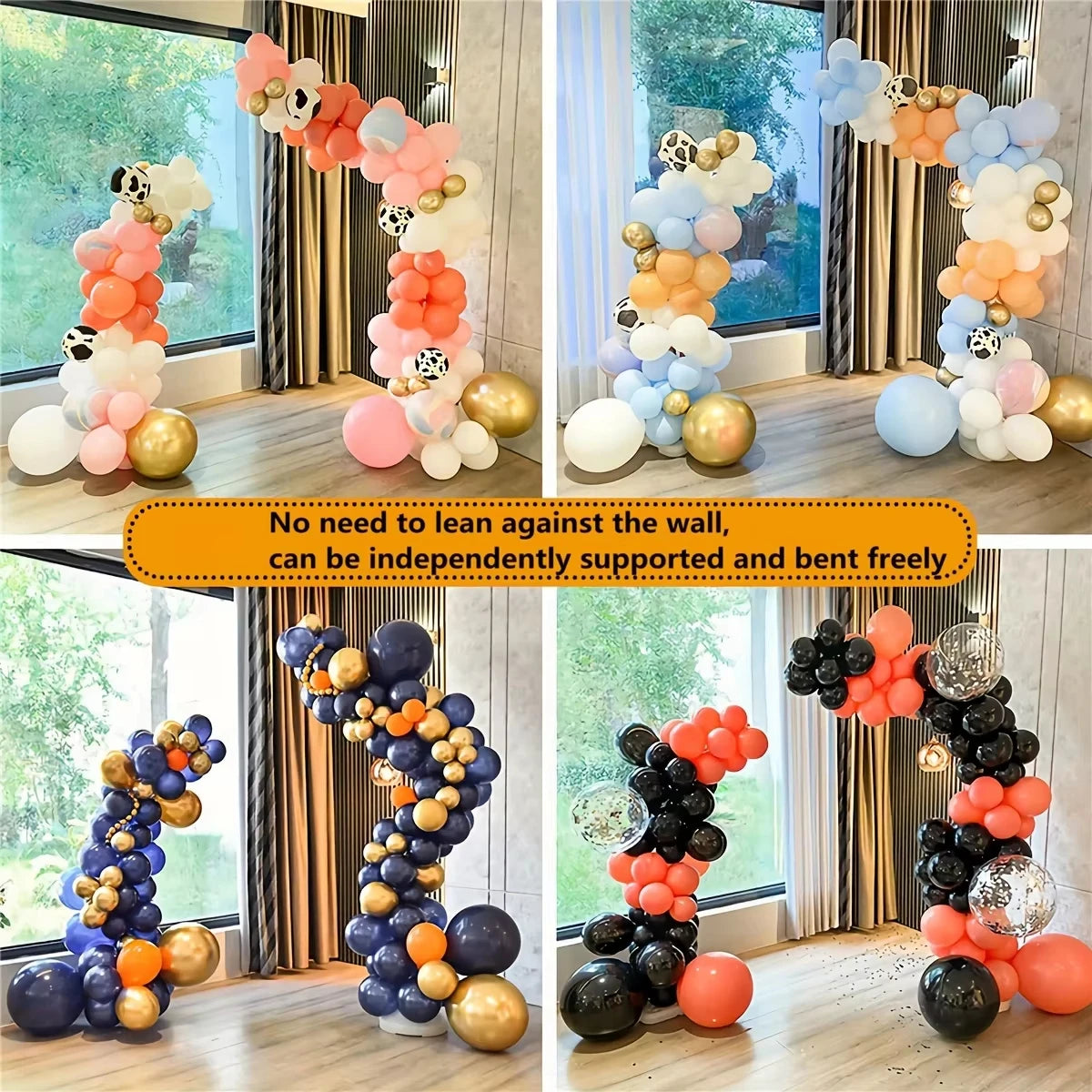 Arche Ballon Mariage Flexible avec Base Lestée