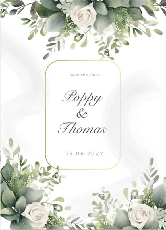 Faire-part Mariage Personnalisé Floral Bohème