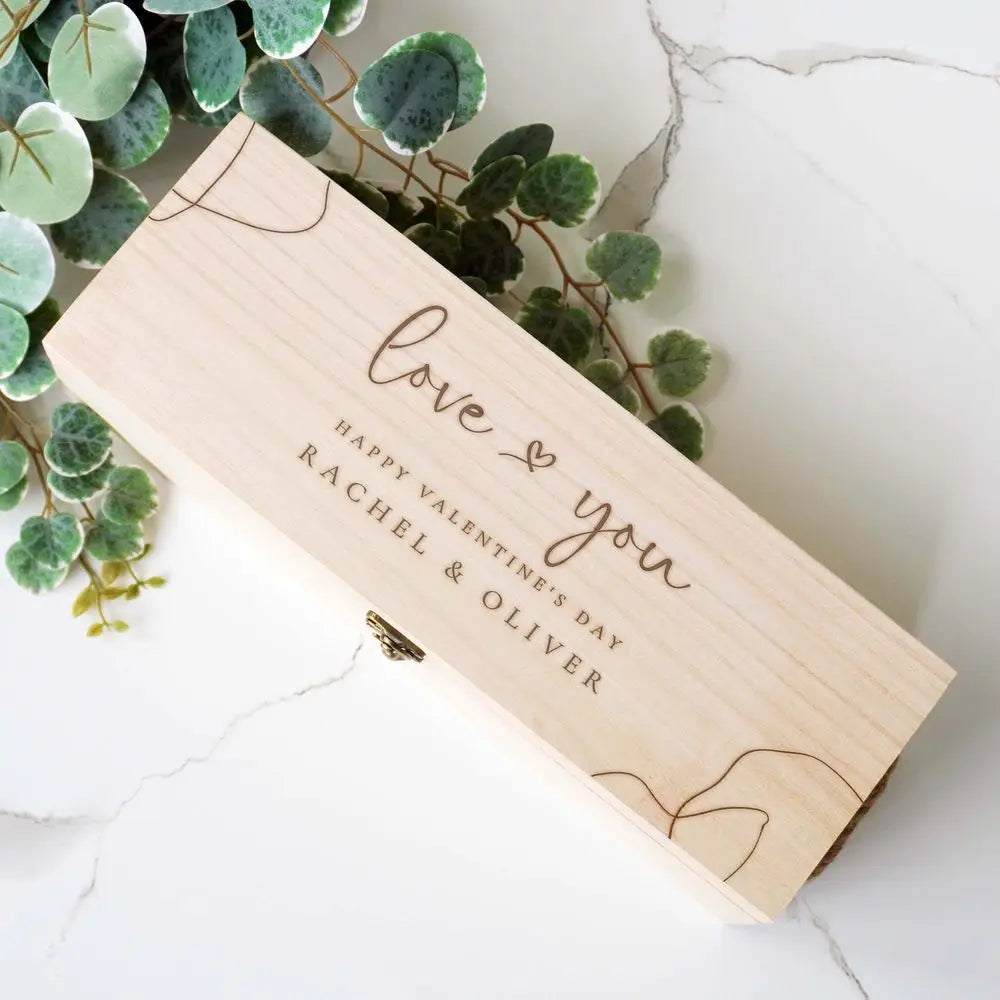 Boîte à vin mariage personnalisée