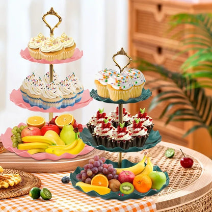 Centre de Table Mariage Présentoir Desserts 3 Étages