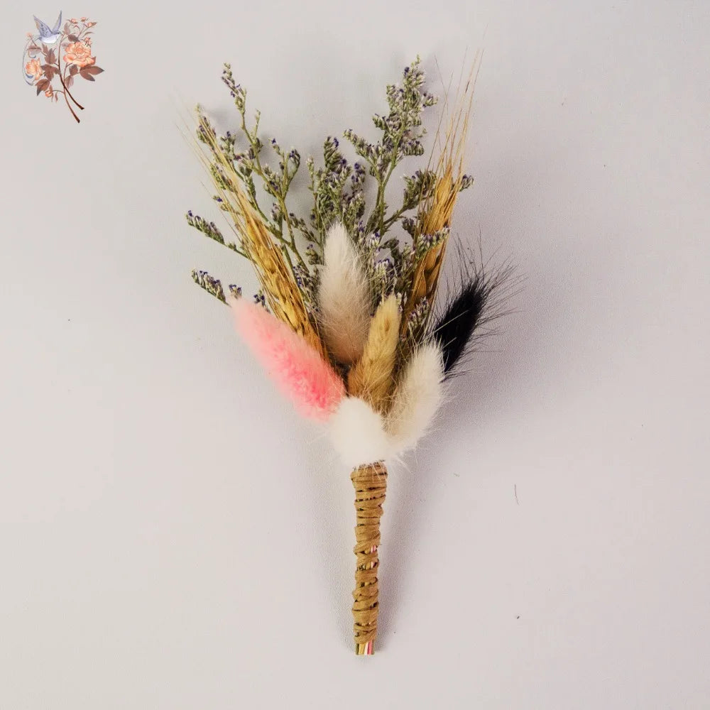 Lot de 6 boutonnières fleurs séchées — vue 6
