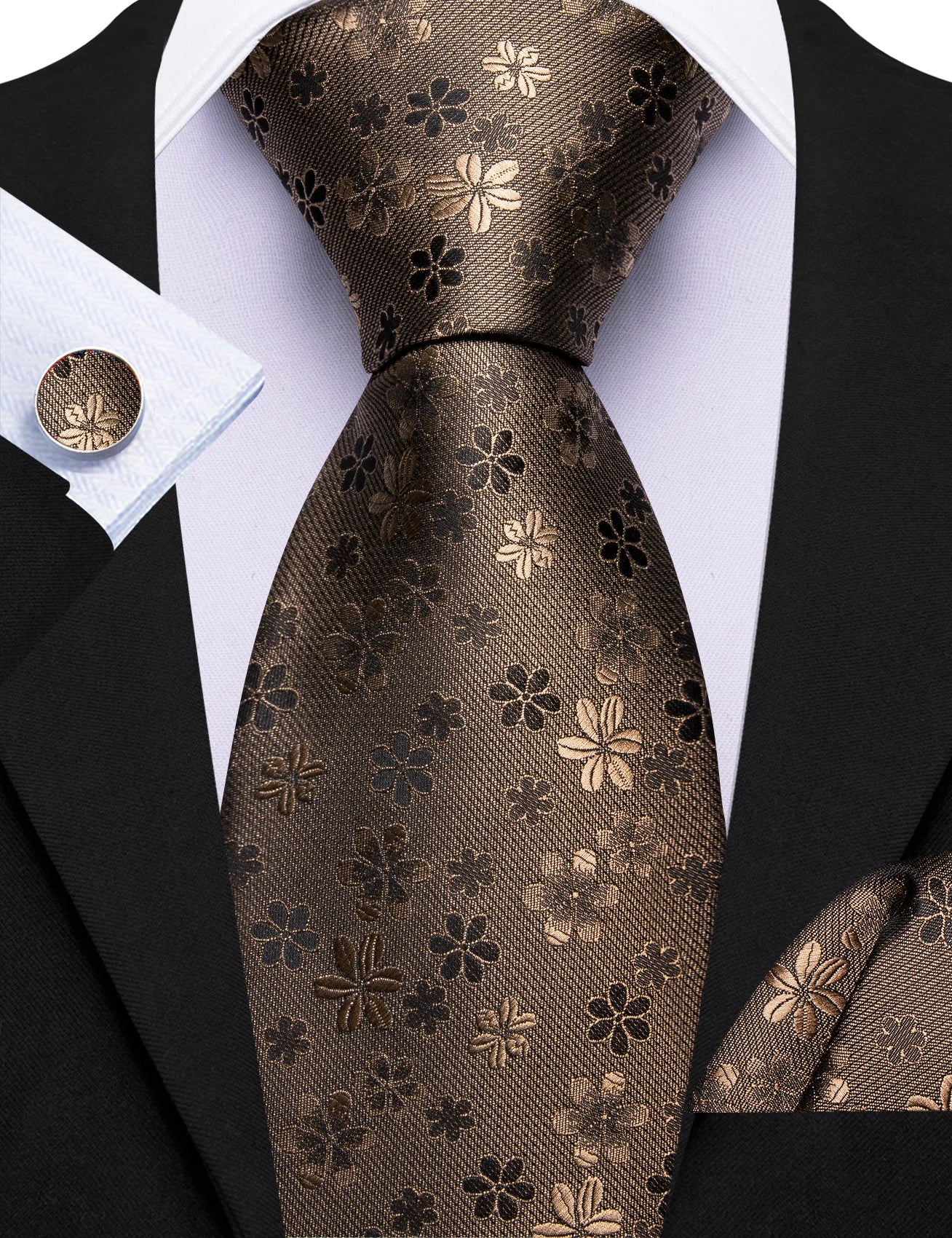 Coffret Cravate Mariage Homme Fleuri