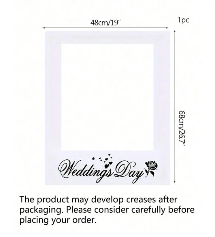 Cadre Photobooth Mariage Géant Blanc — vue 3